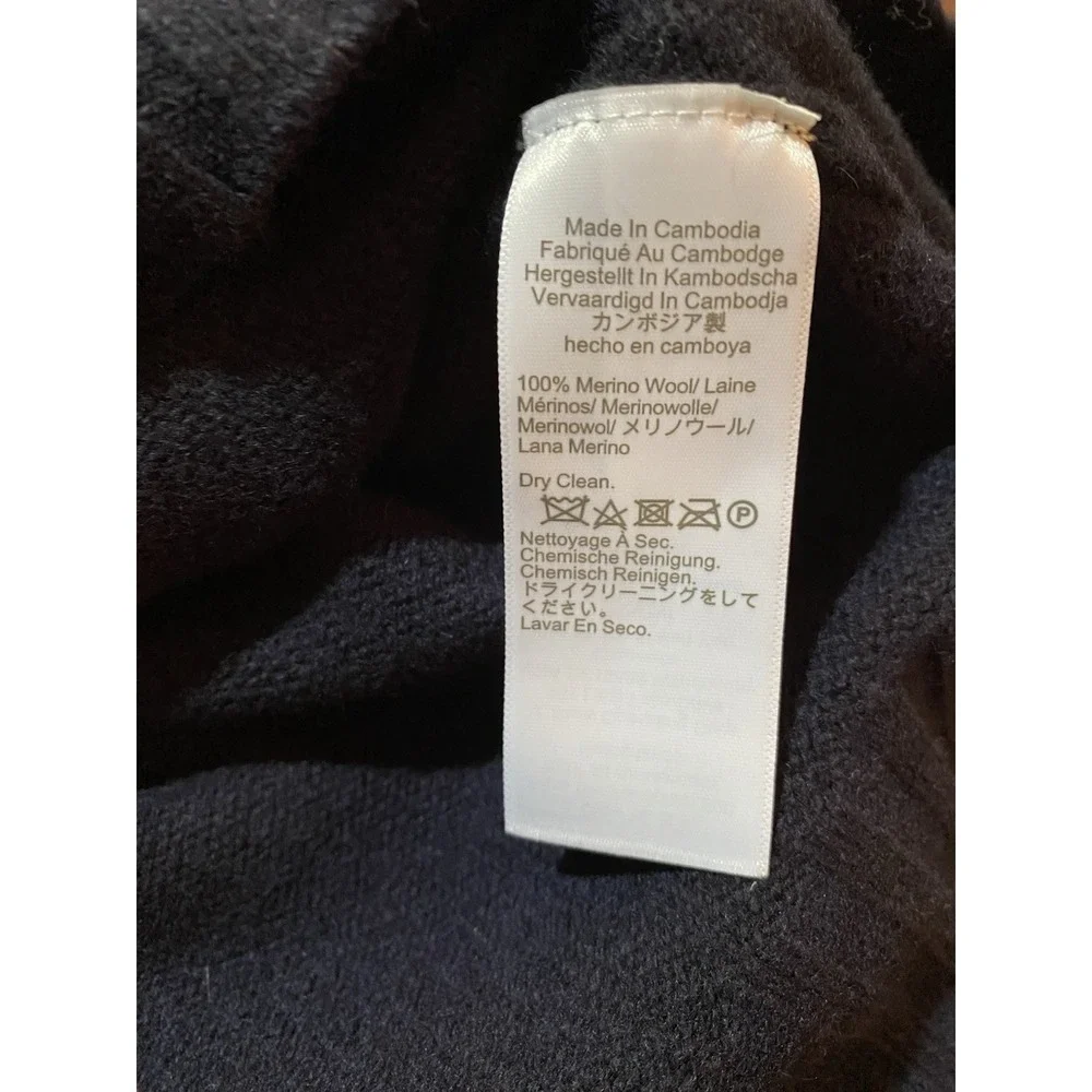 NWT Madewell Crewneck Sweater in Heritage Merino Wool Navy Blue Men's Small